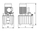 Double-acting hydraulic pump, man. Valve, 700bar/3kW/380V/35L (B-630B-II-380-4HP-35L)