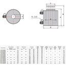 Doppeltwirkender Hohlzylinder, Hohlkolbenzylinder (100Ton/100mm) (YG-100100KS)