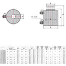 Double Acting Hollow Cylinder, Hollow Piston Cylinder (30T, 100mm) (YG-30100KS)