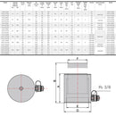 Single Acting Aluminum Cylinder (100 Tons- 6") (YG-100150L)