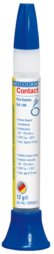 VA 100 Cyanacrylat-Klebstoff Sekundenkleber für Metall, Kunststoff und Gummi (WEICON 12050012)