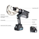 Akku-Hydraulische Kabelschuhpresse, Crimpzange mit Brushless-Motor & Bluetooth (120kN / 16-400mm²) 18V / 2x4.0Ah (ZUPPER EB-400)