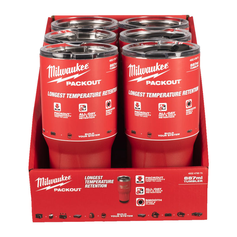 PACKOUT™ Isolierbecher rot 887 ml (Milwaukee 4932479075)
