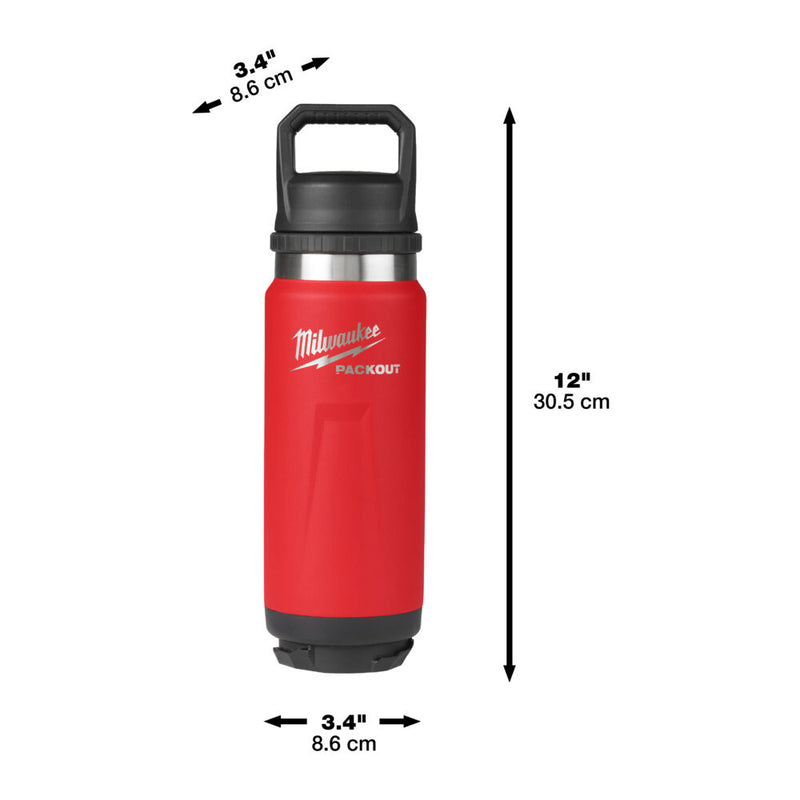 PACKOUT™ Isolierflasche rot 710 ml mit Schraubdeckel (Milwaukee 4932493465)