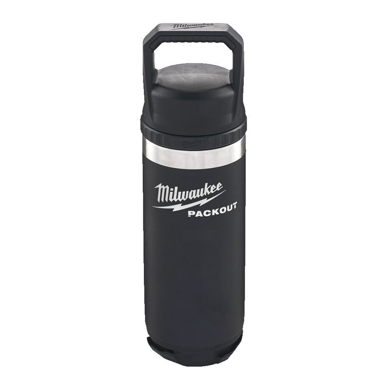 PACKOUT™ Isolierflasche schwarz 532 ml mit Schraubdeckel (Milwaukee 4932493992)