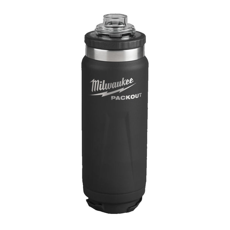 PACKOUT™ Isolierflasche schwarz 532 ml mit Schraubdeckel (Milwaukee 4932493992)