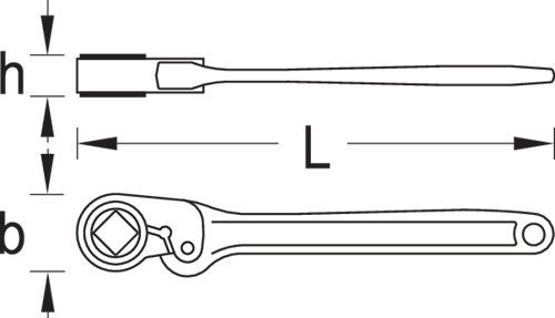 Open-end wrench with ring ratchet UD profile 32mm (GEDORE 7 R 32) (2297248)