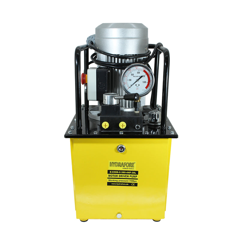 Double-acting hydraulic pump, man. Valve, 700bar/3kW/380V/35L (B-630B-II-380-4HP-35L) 