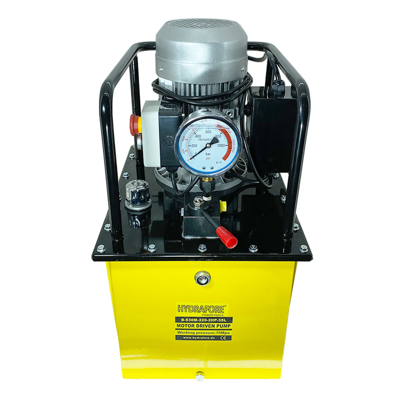 Pompe hydraulique simple effet avec homme. Vanne (1,5 kW/220 V/35 L) (B-630M-220-2HP-35L)