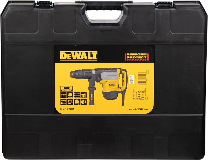 1700W/230V chisel hammer SDS-Max 52mm, 19.4Joule (DeWALT D25773K-QS)