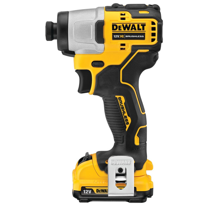 12V/2x3Ah cordless screwdriver set (DCD701, DCF801, DCB124+DCB112) (DeWALT DCK2110L2T-QW)