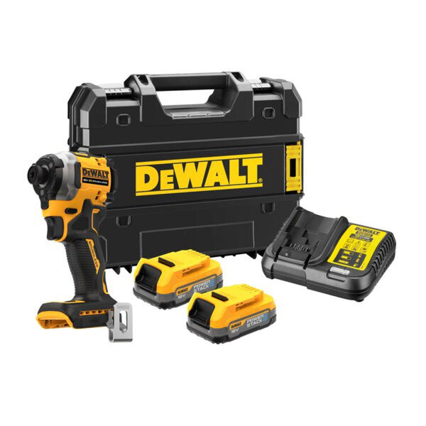 18V/2X1.7Ah cordless impact wrench 1/4" hexagon socket (DeWALT DCF850E2T-QW)