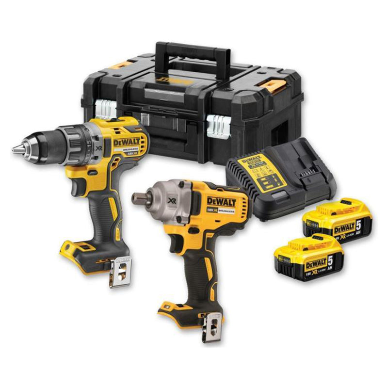 18V/5Ah Akku-Kombopack mit DCD791, DCF894, TSTAK (DeWALT DCK2077P2T-QW)