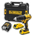 Akku-Bohrschrauber 18 V, 2x2,0 Ah Akku + Ladegerät + TSTAK (DeWALT DCD777D2T-QW)