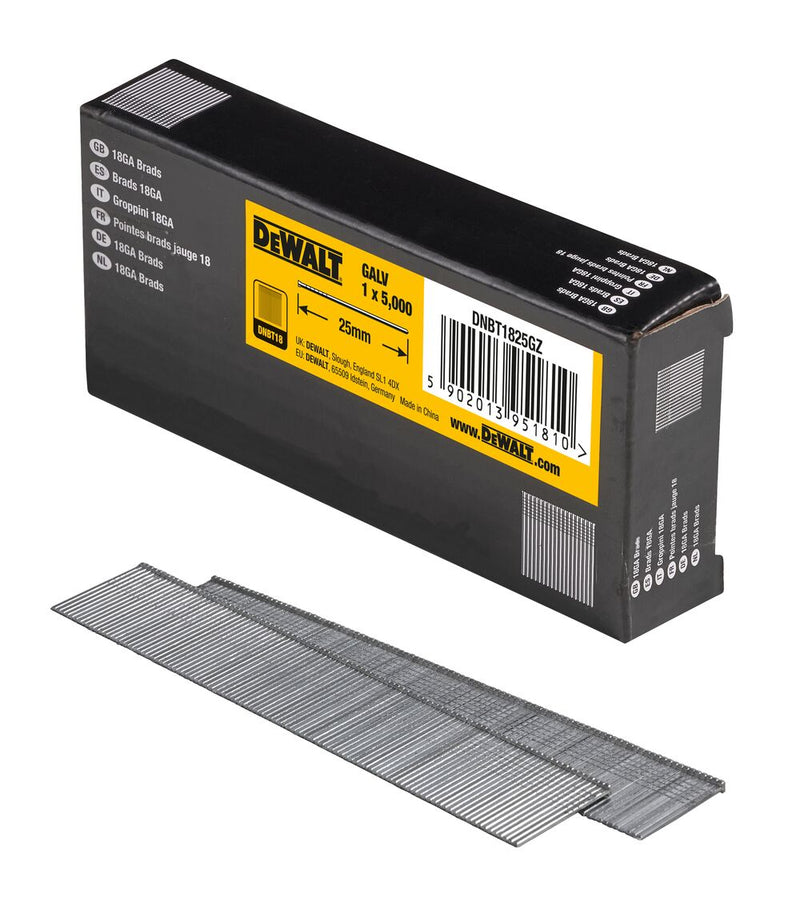 Clou à tête comprimée, acier inoxydable 30mmX1,25mm 18GA - [5000pcs.] (DeWALT DNBT1830SZ)