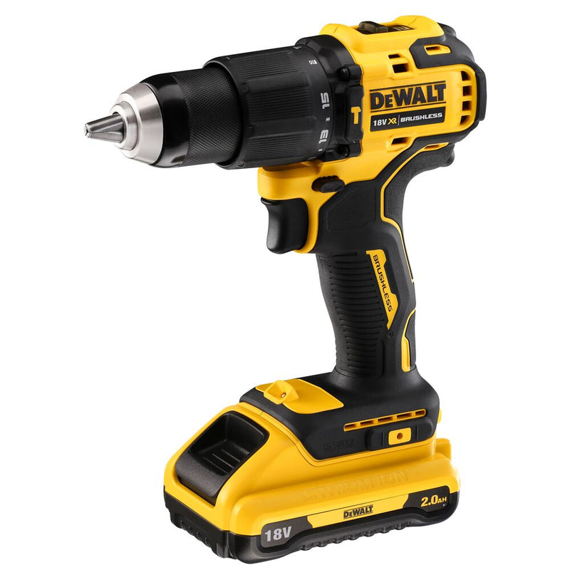 18V/2x2Ah cordless impact drill, charger TSTAK-Box (DeWALT DCD709D2T-QW)