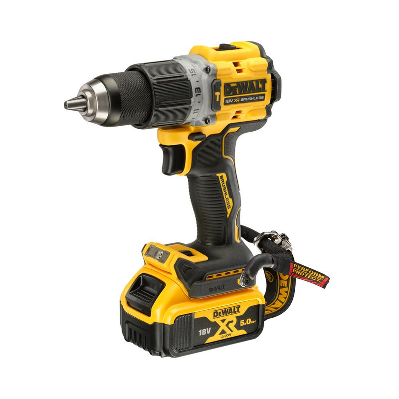 18V/5x5Ah cordless impact drill, 90Nm TSTAK+charger (DeWALT DCD805P2T-QW)