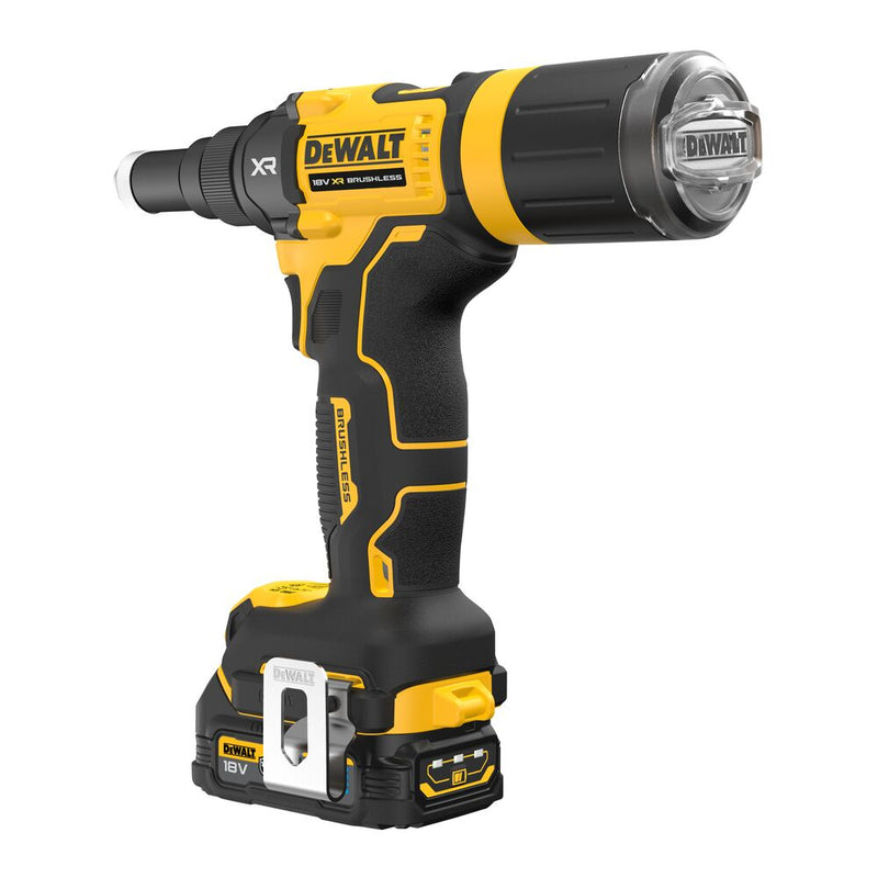 Pistolet à riveter sans fil XR 18 V/1,7 Ah + étui (DeWALT DCF403E1GT-QW)