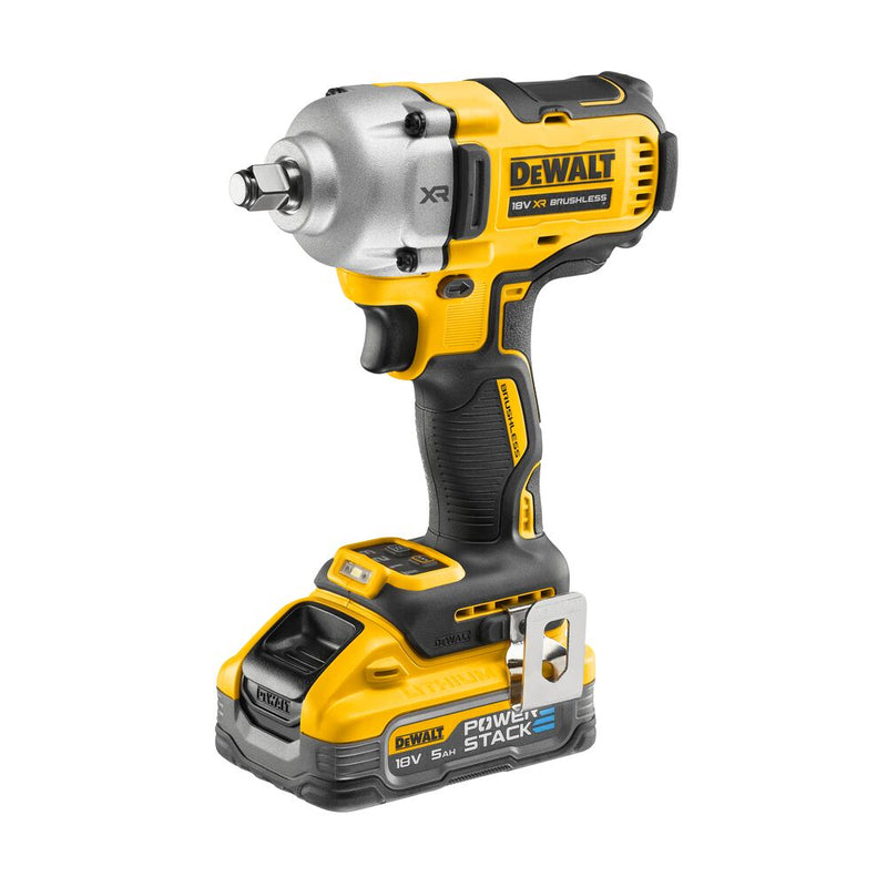 1/2" cordless impact wrench 18V/2x5Ah, Tstak (DeWALT DCF891H2T-QW)