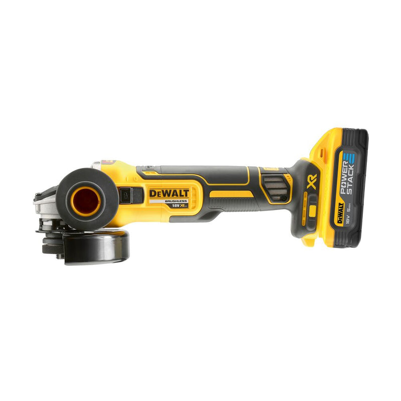 18V/2x5Ah cordless angle grinder 125mm (brushless) (DeWALT DCG405H2T-QW)