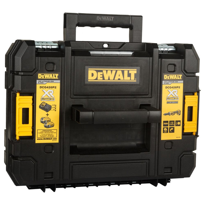 18V/2x5Ah cordless straight grinder 6mm, T STAK-Box II (DeWALT DCG426P2-QW)