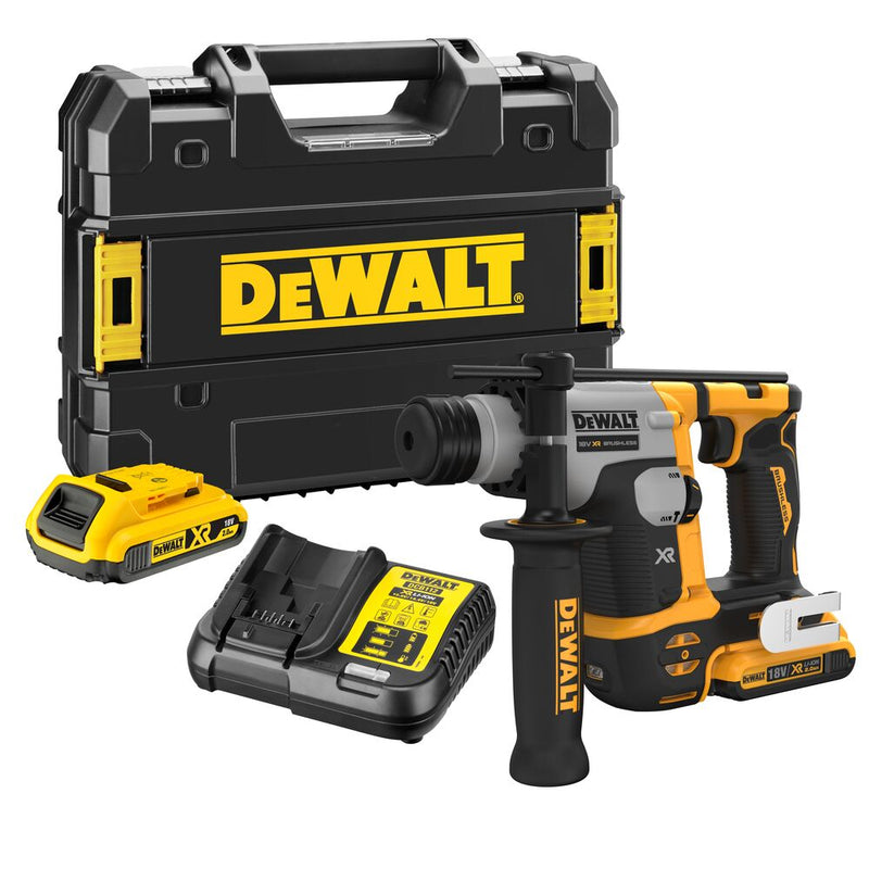 18V/2x5Ah SDS plus cordless combination hammer 16mm set, 1.4J (DeWALT DCH172D2-QW)