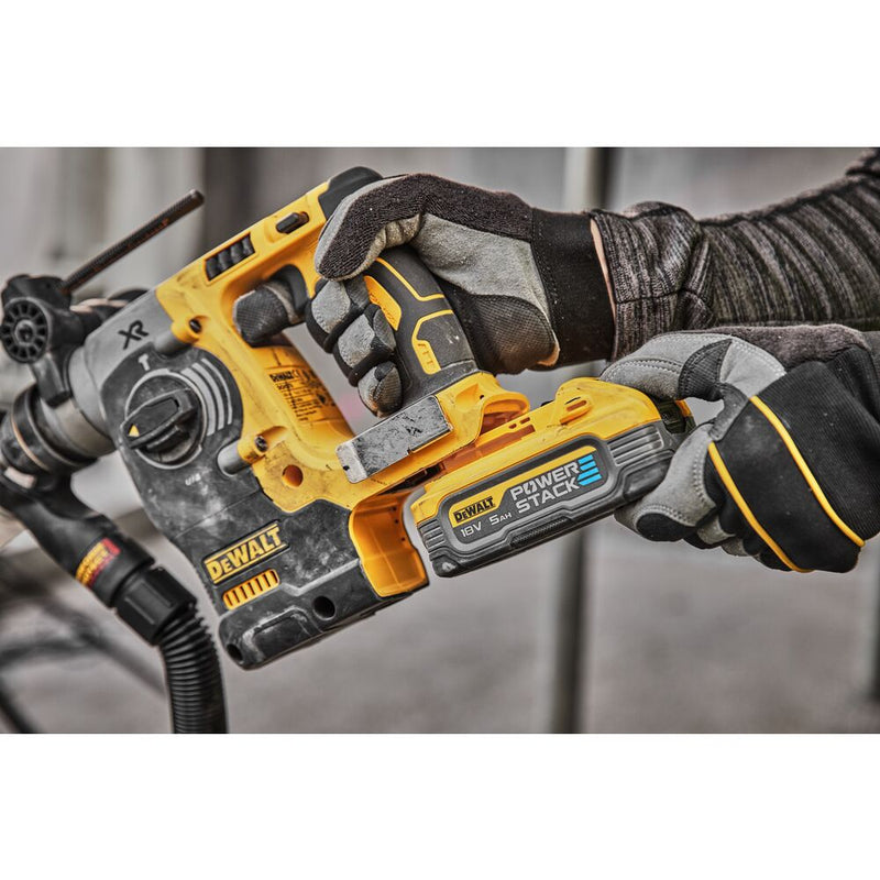 18V/5Ah SDS-plus cordless combination hammer 24mm, 2.1J (DeWALT DCH273H2T-QW)