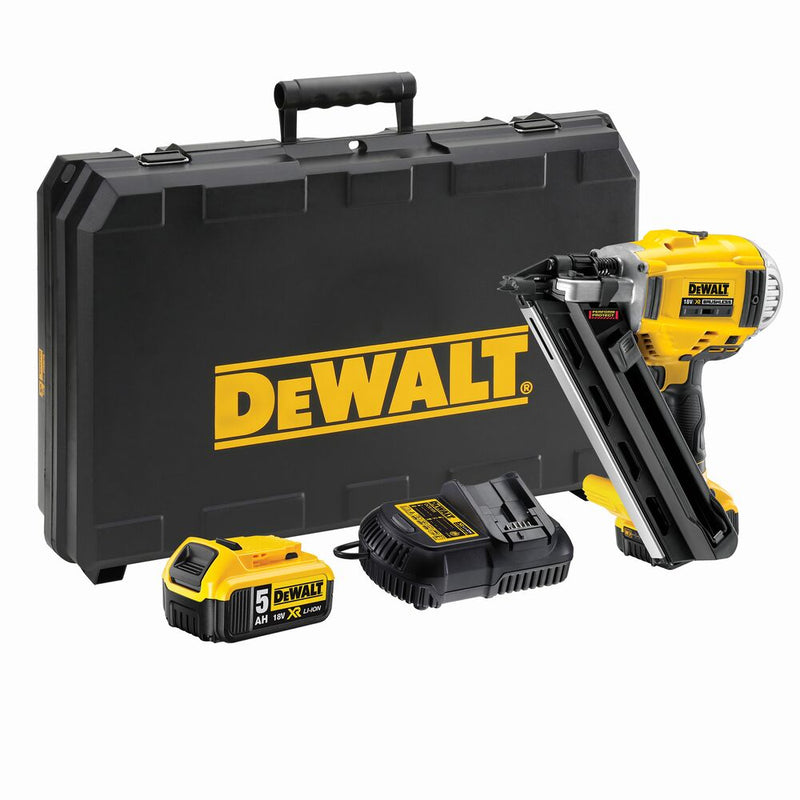 Cloueur et agrafeuse sans fil à deux étages 18 V/2 x 5 Ah 90 mm (DeWALT DCN692P2-QW)