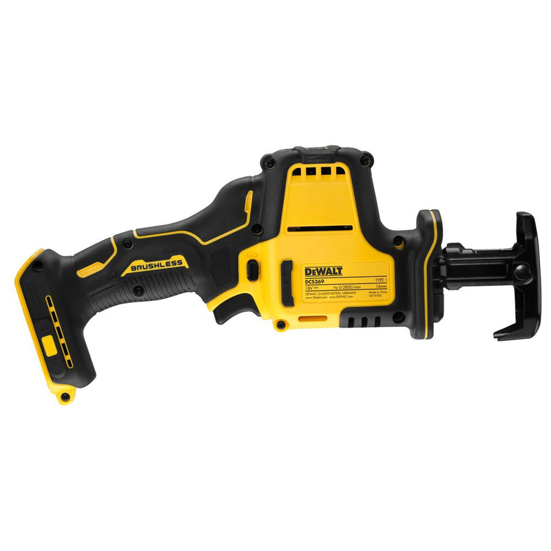 Scie alternative sans fil 18 V, version de base avec longueur de course de 16 mm (DeWALT DCS369N-XJ)