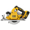 18V/2x5Ah Akku Handkreissäge 184mm bürstenlos (DeWALT DCS572P2-QW)