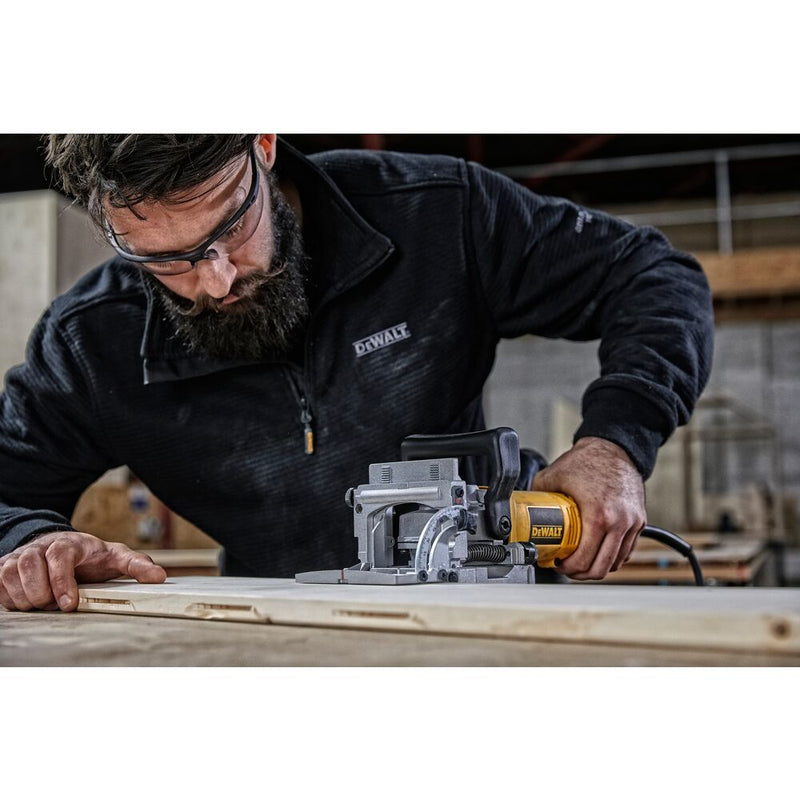 600 W / 220 V Lamellendübelfräse im Koffer (DeWALT DW682K-QS)