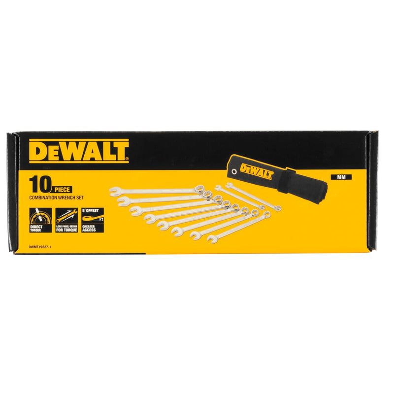 Combination wrench set metric 10-piece (DeWALT DWMT19227-1)