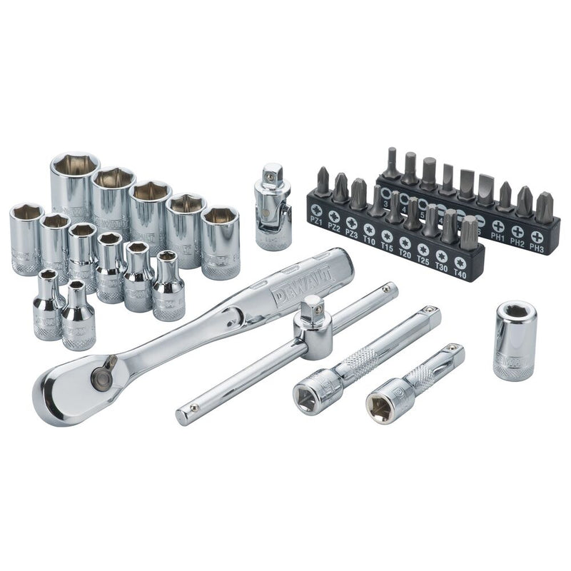 Werkzeuge - 37-teiliges Set von Köpfen mit Ratschen 1/4" (DeWALT DWMT19238-1)