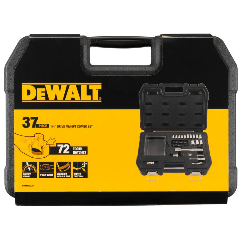 Werkzeuge - 37-teiliges Set von Köpfen mit Ratschen 1/4" (DeWALT DWMT19238-1)