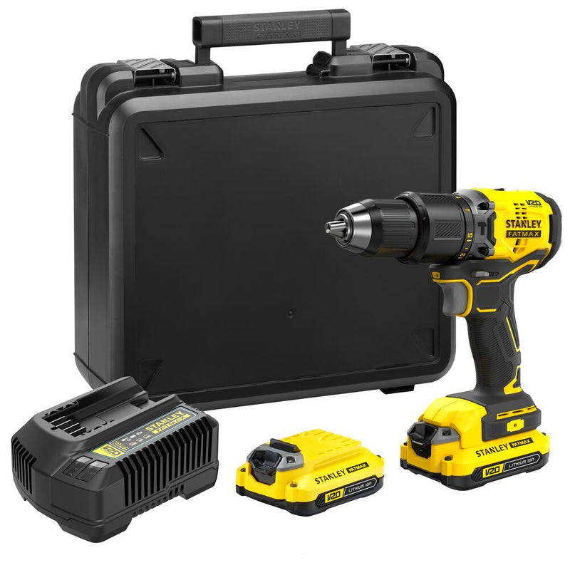 18V/1.5Ah FATMAX cordless impact drill, 2 batteries (STANLEY SFMCD715C2K-QW)