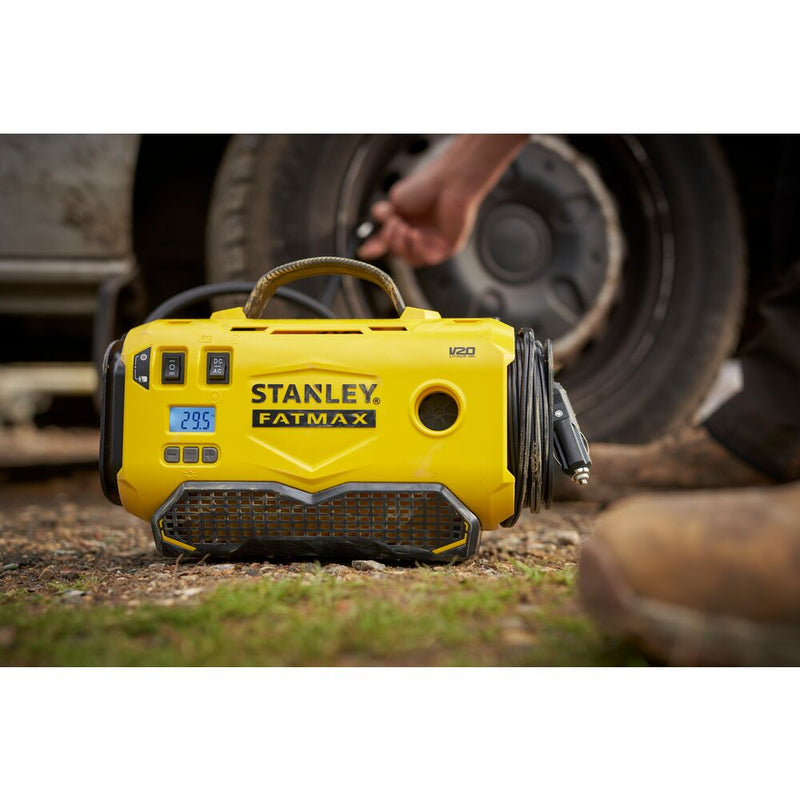 Compresseur sans fil FatMax 10L/10bar sans batterie, 230V/18V (STANLEY SFMCE520B-QW)