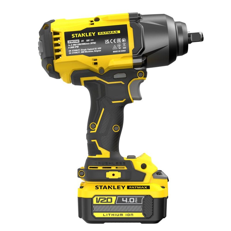 18V/4Ah FATMAX cordless impact wrench 1/2", 929Nm (STANLEY SFMCF940M1-QW)