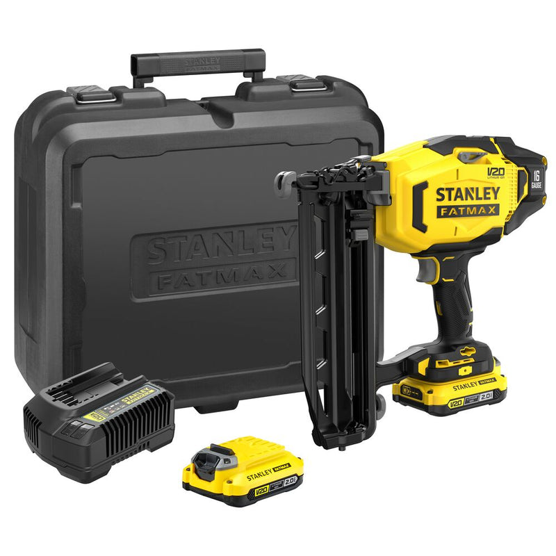 18V/2x2Ah Cordless Nailer Pins + Charger + Case (STANLEY SFMCN616D2K-QW)