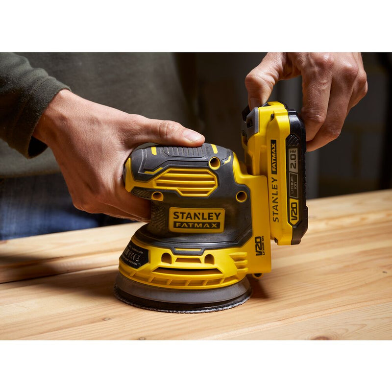 18V cordless eccentric sander Ø125mm sanding machine (STANLEY SFMCW220B-XJ)