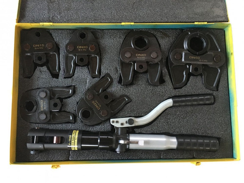 Hydraulic crimping tool for stainless steel pipe/stainless steel sleeves DN15-DN50, 6.5T (F-1550)
