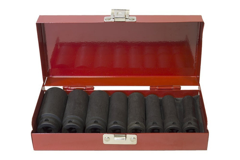 3/4" hexagon socket wrench set 26mm-38mm, L:56mm, 8 pieces (JQ-56-34-8set)