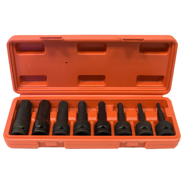 1/2" socket wrench set 5-19mm, L:78mm, 8 pieces (JQ-78-12-8set-HEX) 