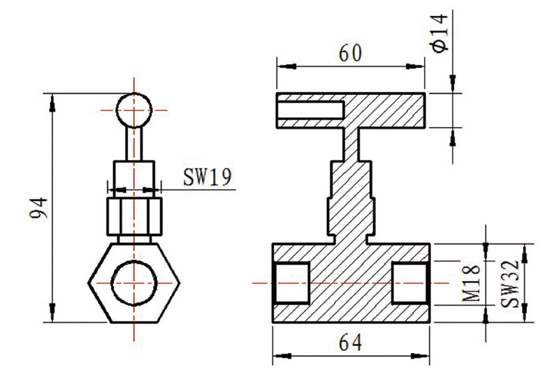 Needle valve, 700bar, 3/8" NPT (SOV700)