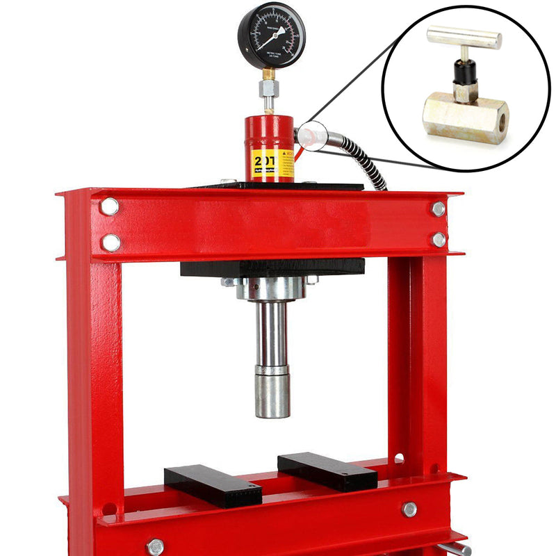 hydraulik handpumpe 20 t 20T Werkstattpresse mit elektrische Hydraulikpumpe, Manometer, Geschw. – EZ-Tools GmbH