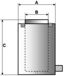 Single Acting Hydraulic Cylinder (300 Ton - 100mm) (YG-300100)