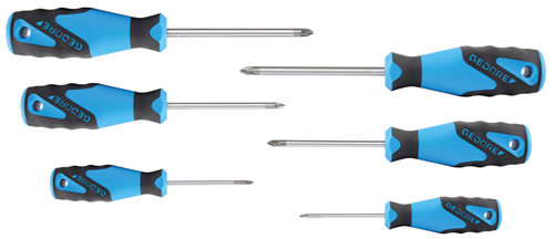 3K screwdriver set, 6 pieces PH+PZ 0-1-2 (GEDORE 2160 PHZ-06) (2003589)