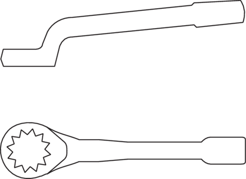 Impact ring spanner offset 80mm, L: 406mm (GEDORE 306 G 80) (1416480)