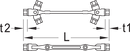 Clé à double articulation, six pans intérieurs 17x19 mm (GEDORE IN 34 17X19) (6302760)