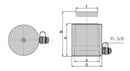 Vérin hydraulique à simple effet (100 tonnes, 50 mm) (YG-10050)