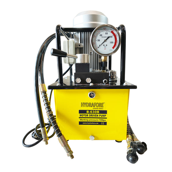 Pompe hydraulique double effet+homme. Vanne (1,5 kW/220 V/12 L) (B-630B-220-2HP-12L)